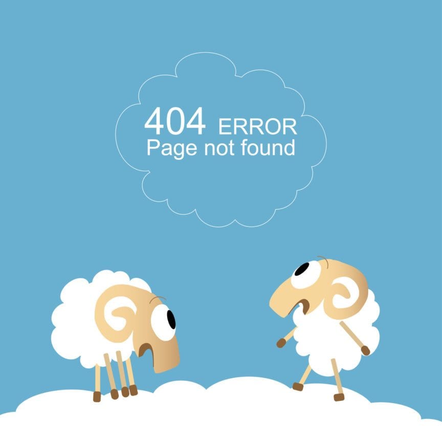Page not found, 404 error
