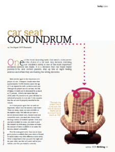 Birthing Magazine 2009 Summer Car Seat