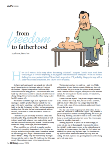 Birthing Magazine 2009 Summer Fatherhood