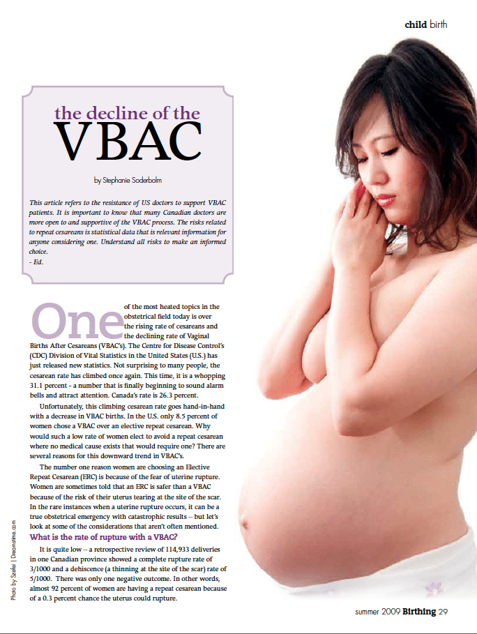 Birthing Magazine 2009 Summer VBAC