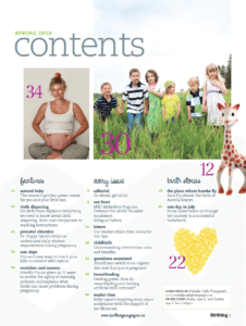 Birthing Magazine 2010 Spring Contents