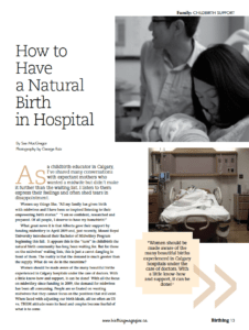 Birthing Magazine 2011 Summer / FallNatural Brith In Hospital