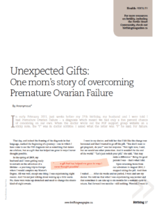 Birthing Magazine 2013 Summer Ovarian Failure