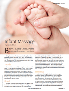 Birthing Magazine 2014 Spring Infant Massage