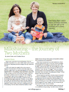 Birthing Magazine 2014 Summer:Fall MIlk sharing