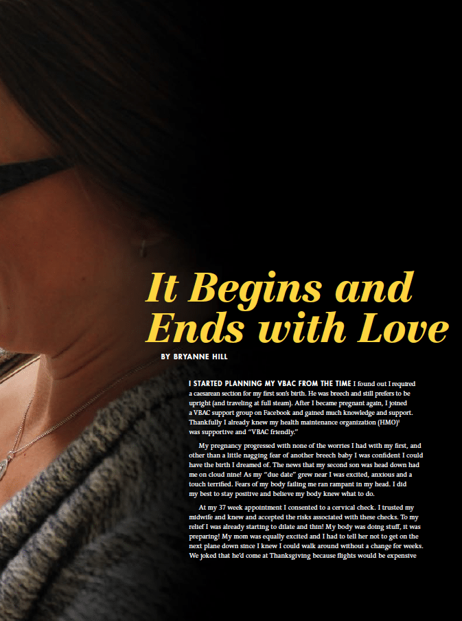Birthing Magazine 2015 Spring It Begins and Ends With Love