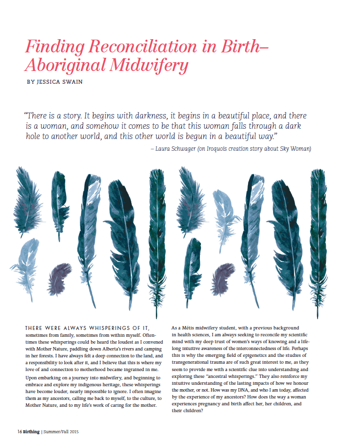 Birthing Magazine 2015 Summer:Fall Aboringanal Midwife