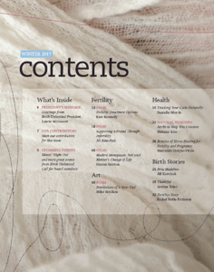 Birthing Magazine 2017 Winter Contents