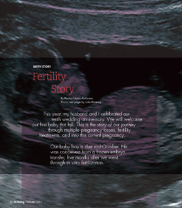 Birthing Magazine 2017 Winter Fertility Story