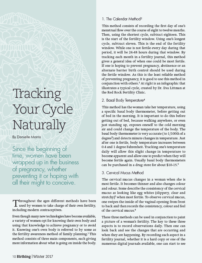 Birthing Magazine 2017 Winter Track Your Cycle Naturally