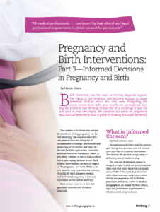 Birthing Magazine Winter 2013 Intervention