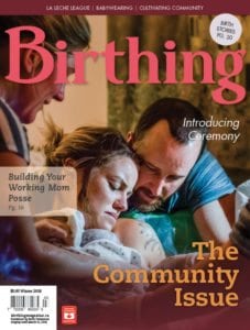 Birthing Magazine Cover: Winter 2018