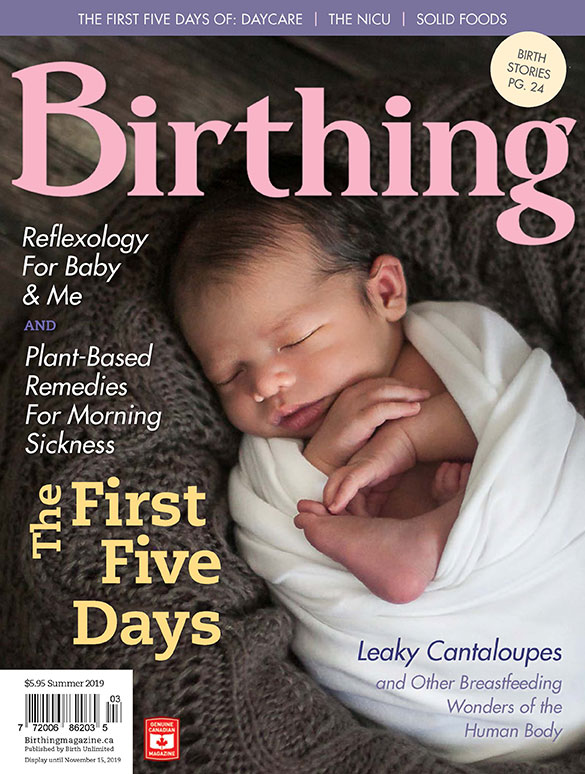 Cover of Birthing Magazine for Summer 2019