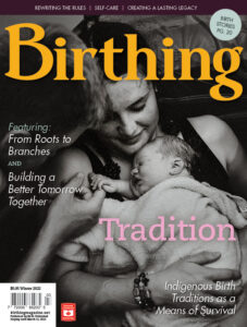 Cover of Birthing Magazine, Winter 2022 - Tradition