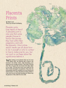 Placenta print article sample page