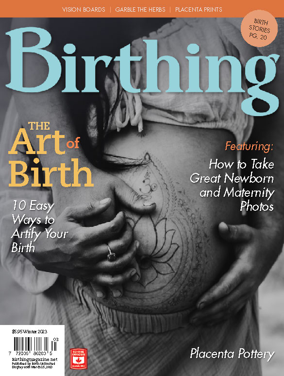 Cover of the Winter 2023 issue of Birthing Magazine